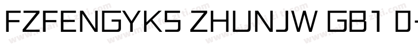 FZFENGYKS ZHUNJW GB1 0字体转换